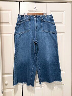 PAIGE | Anessa High-Rise Wide-Leg Crop Plus Size Jeans [18W] | NWOT